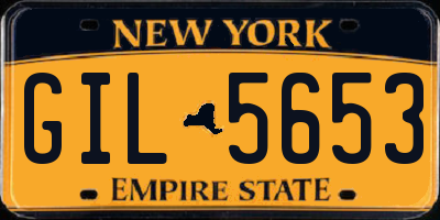 NY license plate GIL5653