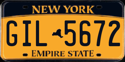 NY license plate GIL5672