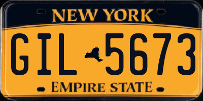 NY license plate GIL5673