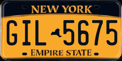 NY license plate GIL5675