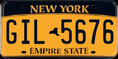 NY license plate GIL5676