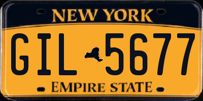 NY license plate GIL5677