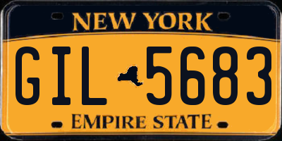 NY license plate GIL5683