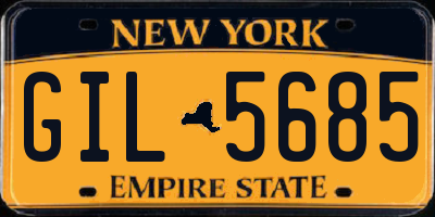 NY license plate GIL5685