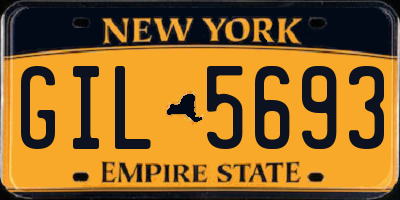 NY license plate GIL5693