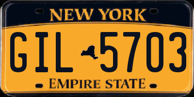 NY license plate GIL5703