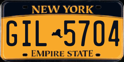 NY license plate GIL5704