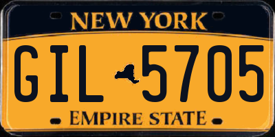 NY license plate GIL5705