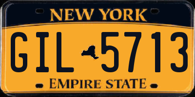 NY license plate GIL5713