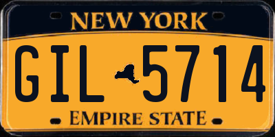 NY license plate GIL5714