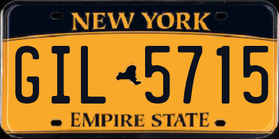 NY license plate GIL5715