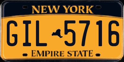 NY license plate GIL5716