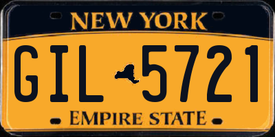 NY license plate GIL5721