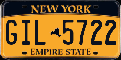 NY license plate GIL5722