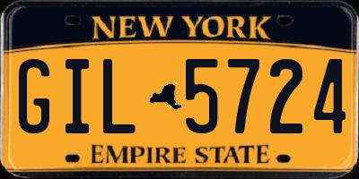 NY license plate GIL5724