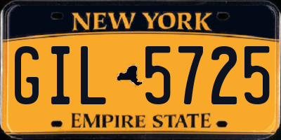 NY license plate GIL5725