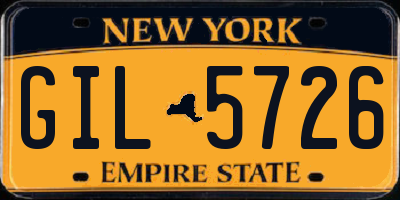 NY license plate GIL5726