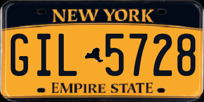 NY license plate GIL5728