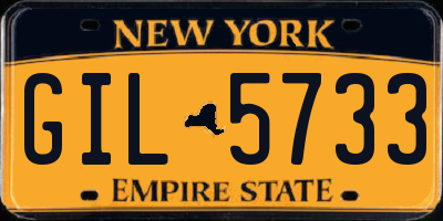 NY license plate GIL5733