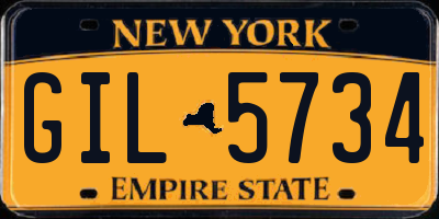 NY license plate GIL5734