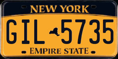 NY license plate GIL5735