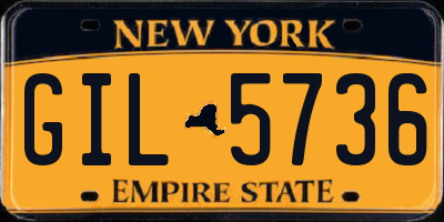 NY license plate GIL5736