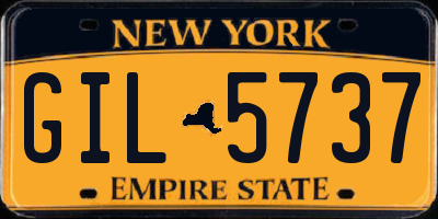 NY license plate GIL5737