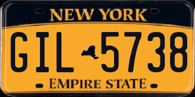 NY license plate GIL5738