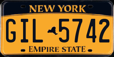 NY license plate GIL5742