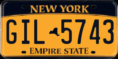 NY license plate GIL5743