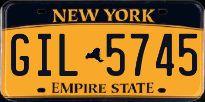 NY license plate GIL5745