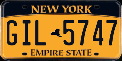 NY license plate GIL5747