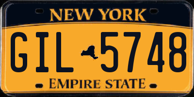 NY license plate GIL5748