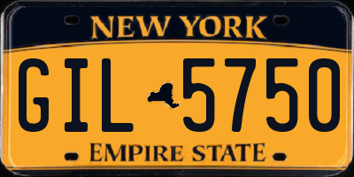 NY license plate GIL5750
