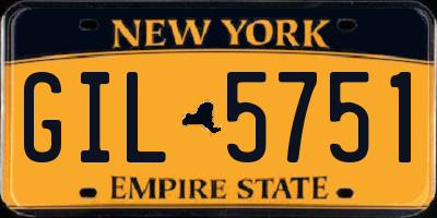 NY license plate GIL5751