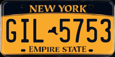 NY license plate GIL5753
