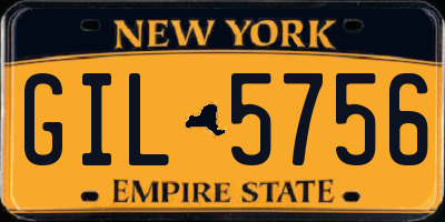 NY license plate GIL5756