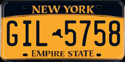 NY license plate GIL5758