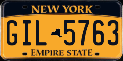 NY license plate GIL5763