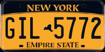 NY license plate GIL5772