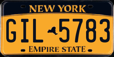 NY license plate GIL5783