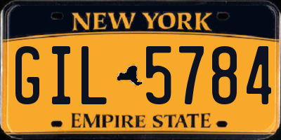 NY license plate GIL5784