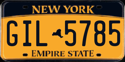 NY license plate GIL5785