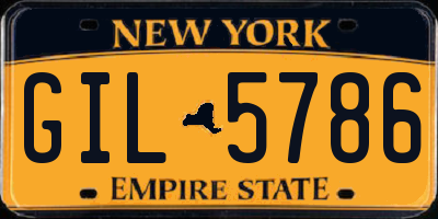 NY license plate GIL5786