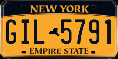 NY license plate GIL5791