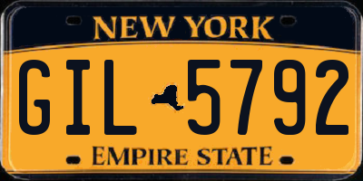 NY license plate GIL5792