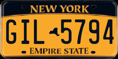 NY license plate GIL5794