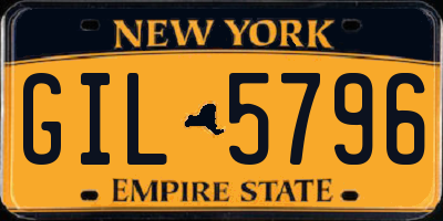 NY license plate GIL5796