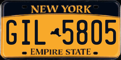 NY license plate GIL5805
