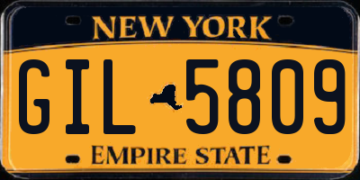 NY license plate GIL5809